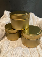 Gold Tin Travel Candle in Tumwater Canyon Scent by Shift Hawthorn